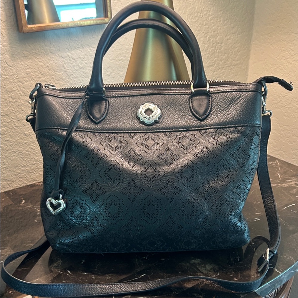 Brighton Black Patterned Handbag